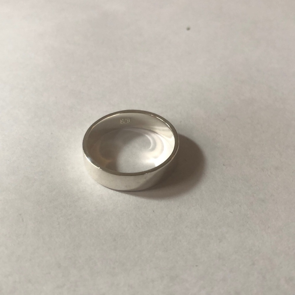 Flat Sterling Silver Band